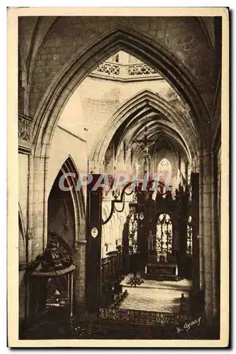 Cartes postales Valognes Interieur de l Eglise St Malo chaire sculptee