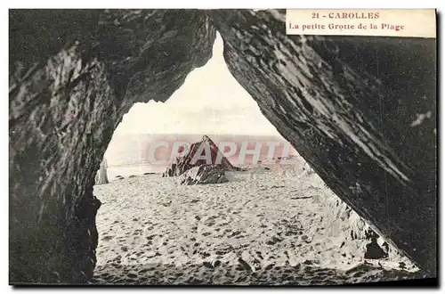 Ansichtskarte AK Carolles La Petite Grotte de la Plage