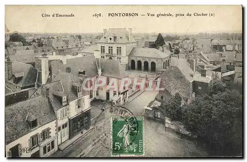 Cartes postales Pontorson Vue Generale Prise Du Clocher