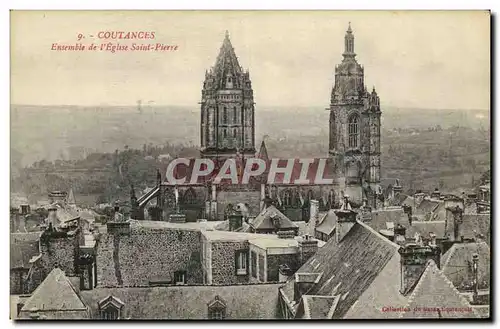 Cartes postales Coutances Ensemble de L Eglise Saint Pierre