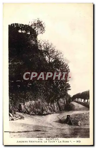 Cartes postales St Lo Anciens Remparts La Tour la rose
