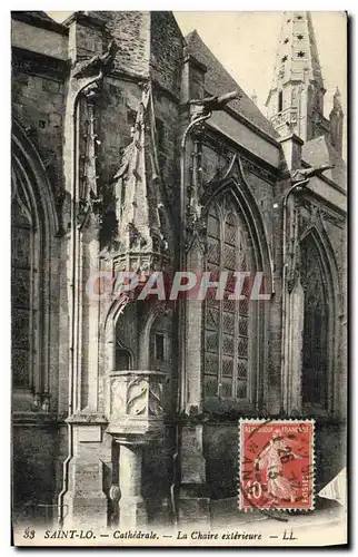 Cartes postales St Lo Cathedrale La Chaire Exlerieure