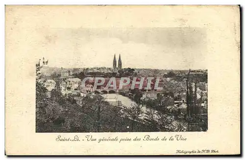 Cartes postales St Lo Vue generale prise des bords de la Vire