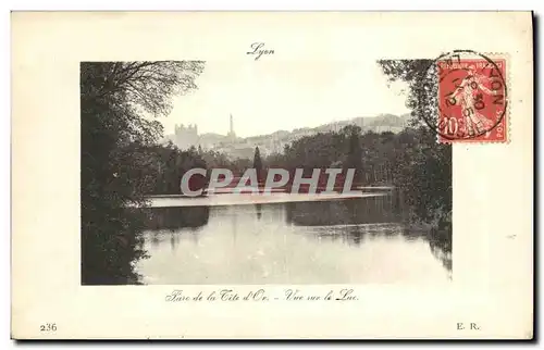 Cartes postales Lyon Parc de la Tete d or Vue sur le lac