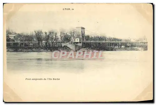 Cartes postales Lyon le Pont suspendu de l lle Barhe