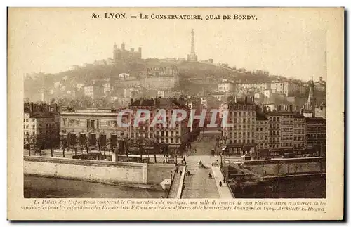 Cartes postales Lyon Le Conservatoire Quai de Bondy