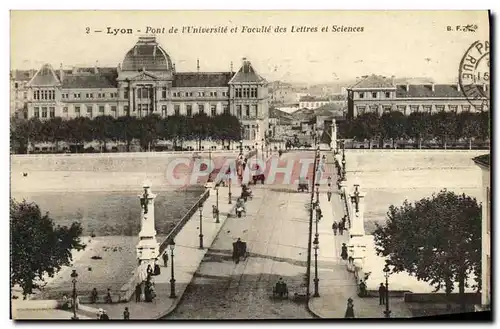 Cartes postales Lyon Pont de l Universite et Faculte des Lettres et Sciences