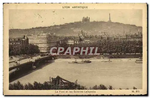 Ansichtskarte AK Lyon Le Pont et les Galeries Lafayette