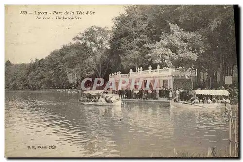 Cartes postales Lyon Parc de la Tete d Or Le Lac Embarcadere