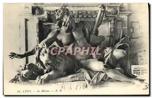 Cartes postales Lyon Le Rhone Lion