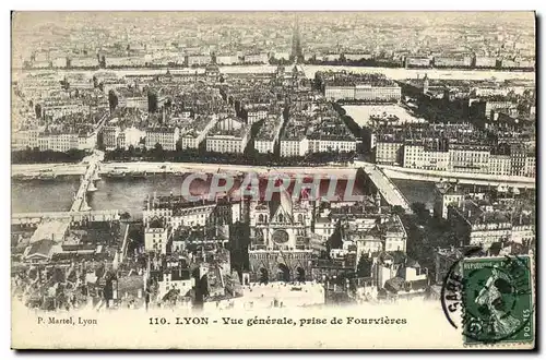 Ansichtskarte AK Lyon Vue generale prise de Fourvieres