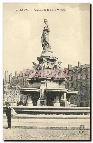 Ansichtskarte AK Lyon Fontaine de la Place Morand