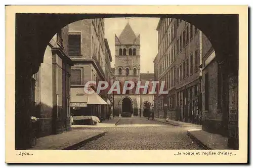 Cartes postales Lyon la voute et l eglise d ainay