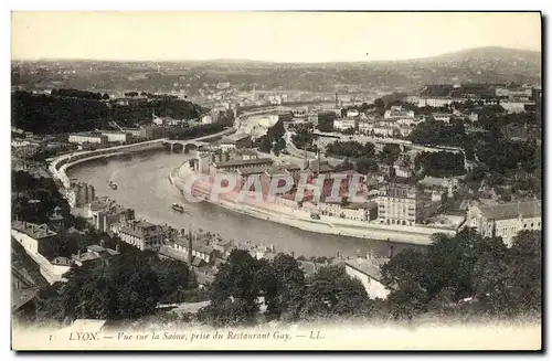 Ansichtskarte AK Lyon Vue sur la Saone prise du Restaurant Gay