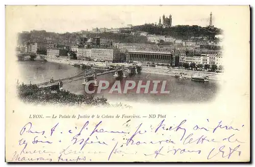 Cartes postales Lyon La Palais de Justice le Coteau de Fourviere