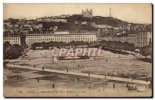 Ansichtskarte AK Lyon Ensemble de la Place Bellecour