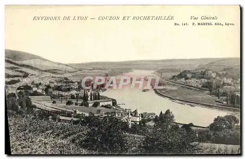 Cartes postales Environs de Lyon Couzon et Rochetaillee Vue Generale