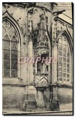 Cartes postales Saint Lo La chaire exterieure de l eglise Notre Dame