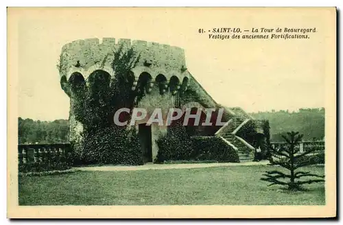 Ansichtskarte AK Saint Lo La Tour de Beauregard Vestiges des anciennes Fortifications