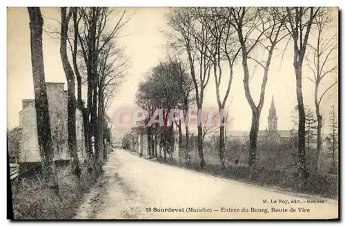 Cartes postales Sourdeval Entree du Bourg Route de Vire