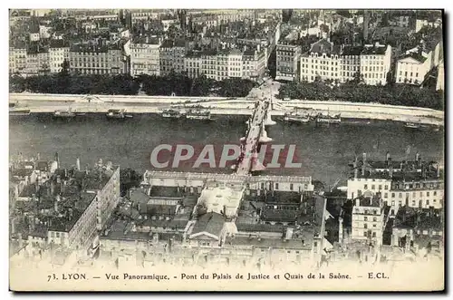 Ansichtskarte AK Lyon Vue Panoramique Pont du Palais de Justice et Quais de la Saone