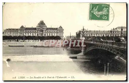 Cartes postales Lyon Les Facultes et le Pont de l Universite