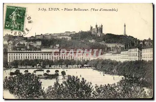 Cartes postales Lyon Place Bellecour Vue d ensemble