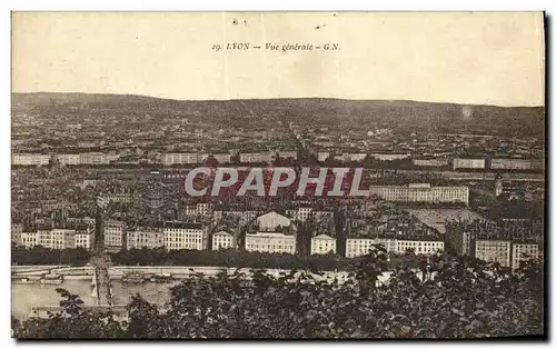 Cartes postales Lyon Vue generale