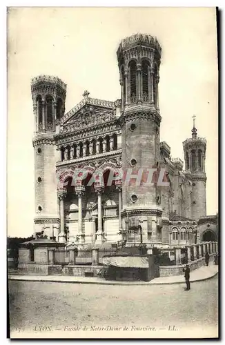 Cartes postales Lyon Facade de Notre Dame de Fourviere