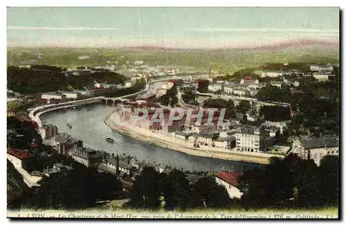 Cartes postales Lyon Les Chartreux et le Mont D Or vue prise de l ascenseur de la Tour de Fourviere