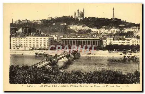 Ansichtskarte AK Lyon Palais de Justice Fourviere et la Tour de Fourviere