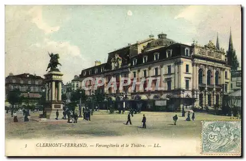 Cartes postales Clermont Ferrand Vercingetorix et le Theatre