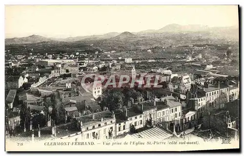 Cartes postales Clermont Ferrand Vue prise de l Eglise St Pierre