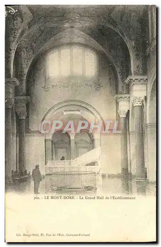 Cartes postales Le Mont Dore Le Grand Hall de l Etablissement