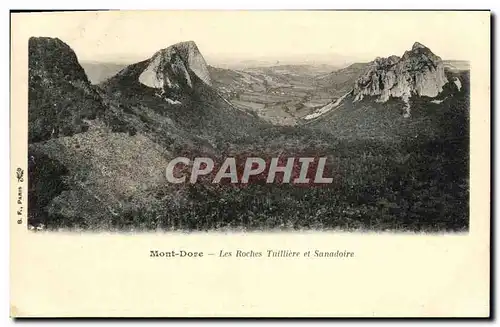 Cartes postales Mont Dore Les Roches Tuilliere et Sanadoire