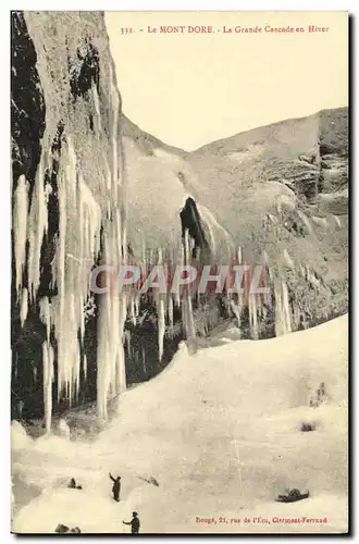 Cartes postales Le Mont Dore La Grande Cascade en Hiver