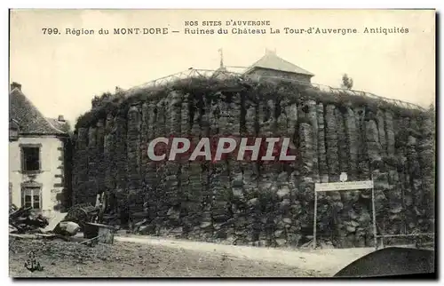 Cartes postales Region du Mont Dore Ruines du Chateau la Tour d Auvergne Aniquites