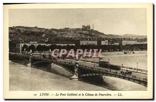 Cartes postales Lyon Le Pont Gallieni et le Coteau de Fourviere