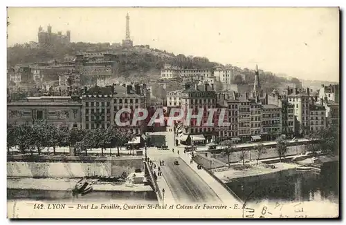 Ansichtskarte AK Lyon Pont La Feuille Quartier St Paul et Coteau de Fourviere