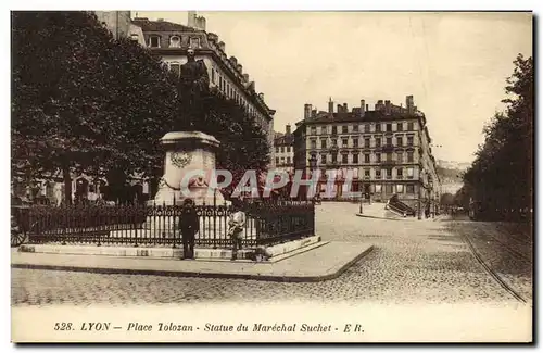 Cartes postales Lyon Place Tolozan Statue du Marchal Suchet