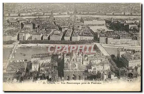 Ansichtskarte AK Lyon Vue Panoramique prise de Fourviere