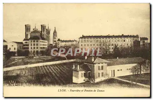 Cartes postales Lyon Fourviere et Pension de Dames