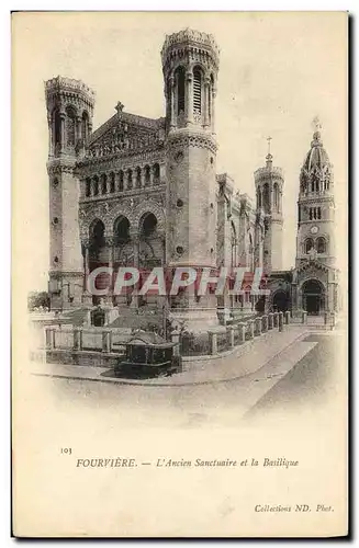 Cartes postales Fourviere L Ancien Sanctuaire et la Basilique