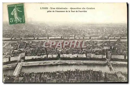 Ansichtskarte AK Lyon Vue Generale Quartier du Centre prise de l ascenseur de la tour de Fourviere