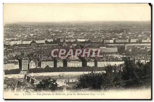 Ansichtskarte AK Lyon Vue generale de Bellecour prise du Restaurant Gay