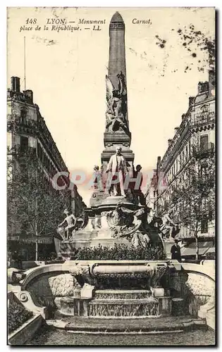 Cartes postales Lyon Le Monument Carnot Place de la Republique
