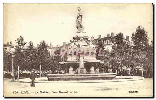 Cartes postales Lyon La Fontaine Place Morand