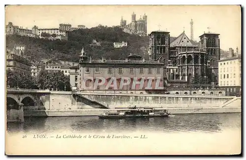 Ansichtskarte AK Lyon La Cathedrale et Coteau de Fourvieres