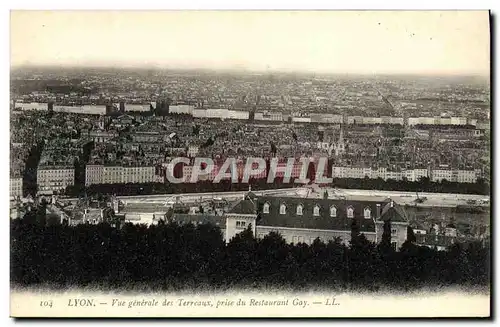 Ansichtskarte AK Lyon Vue generale des Terreaux prise du Restaurant Gay