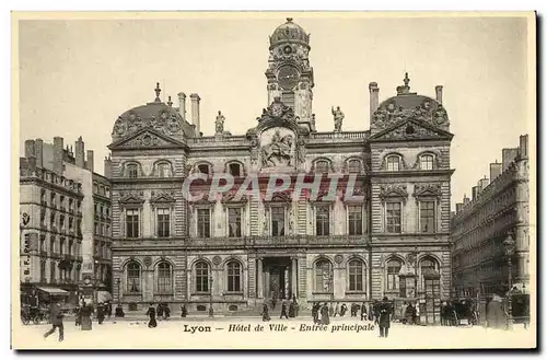 Cartes postales Lyon Hotel de Ville Entree Principale